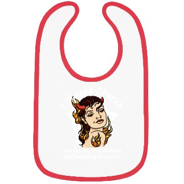 Discover Missed Church Lesbian Witch Hot Demon Gothic Wicca Bibs