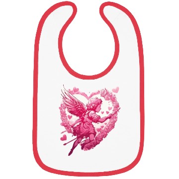 Discover funny Cupid Valentine's Day girls Bibs
