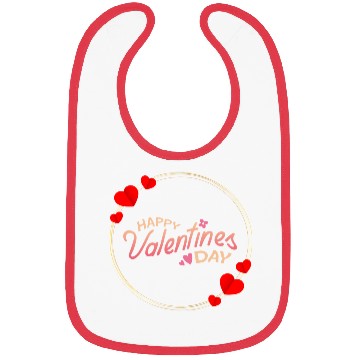 Discover Happy Valentines Day- Ring With Hearts Bibs