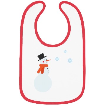 Discover Snowman and snowflakes Bibs