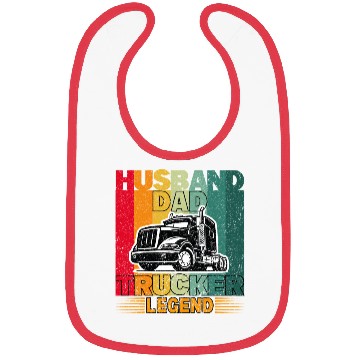 Discover Husband Dad Trucker Legend Bibs
