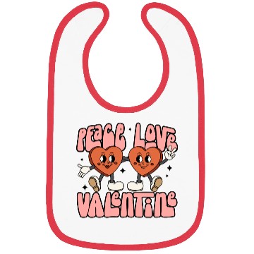 Discover Peace Love Valentine Candy Heart Bibs