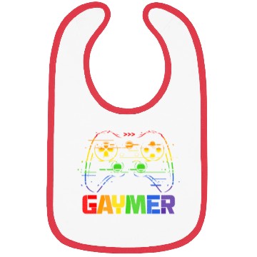 Discover Gaymer LGBT Rainbow Flag Bibs