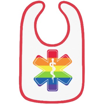 Discover LGBT Caduceus EMT Medical Symbol Bibs