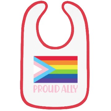 Discover Proud Ally, LGBT Rainbow Flag Bibs