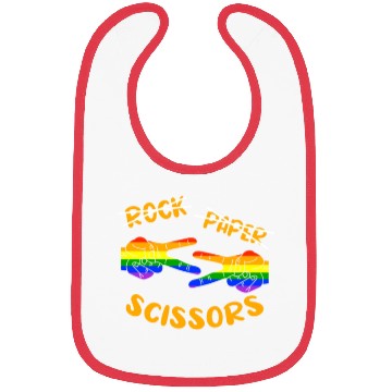 Discover Rock Paper Scissors, LGBT Rainbow Flag Bibs