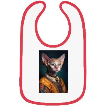 Discover Gold King Devon Rex Cat Breed Portrait Royal Renai Bibs