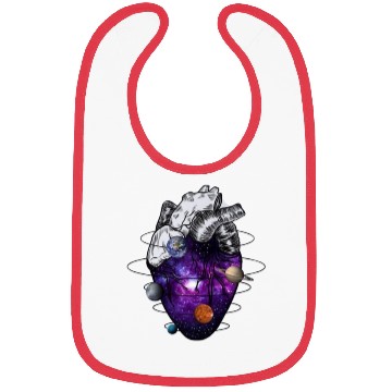 Discover Heart galaxy space lover Bibs
