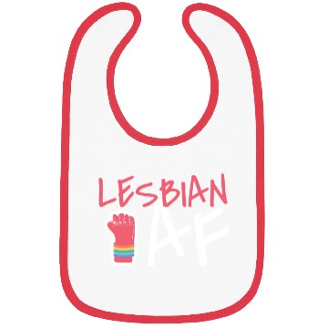 Discover Lesbian AF LGBT Graffiti Fist Pride Colors Bibs