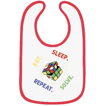 Discover Eat Sleep Solve Repeat Math Speed Cubing Genie Bibs