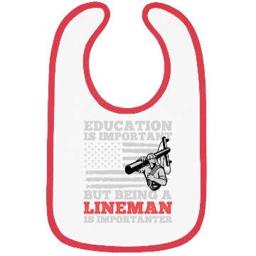 Discover Electrical Lineman Pun Education Is Important Bibs