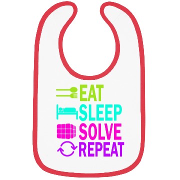 Discover Eat Sleep Solve Repeat Math Speed Cubing Genie Bibs