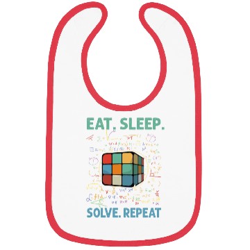 Discover Eat Sleep Solve Repeat Math Speed Cubing Genie Bibs
