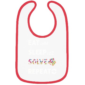 Discover Eat Sleep Solve Repeat Math Speed Cubing Genie Bibs
