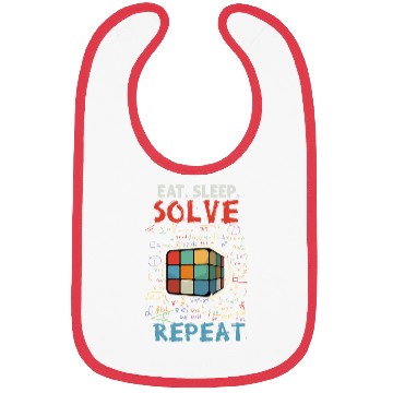Discover Eat Sleep Solve Repeat Math Speed Cubing Genie Bibs
