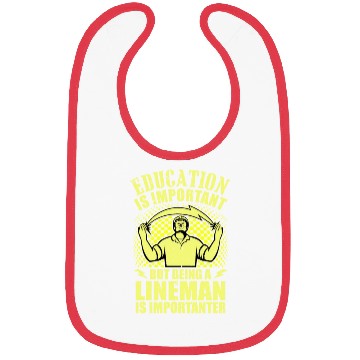 Discover Electrical Lineman Pun Education Is Important Bibs