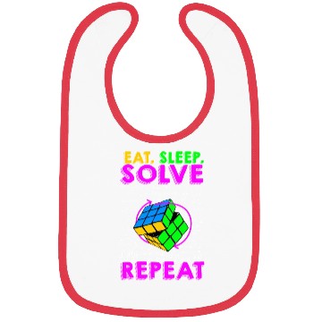 Discover Eat Sleep Solve Repeat Math Speed Cubing Genie Bibs