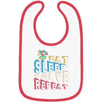 Discover Eat Sleep Solve Repeat Math Speed Cubing Genie Bibs