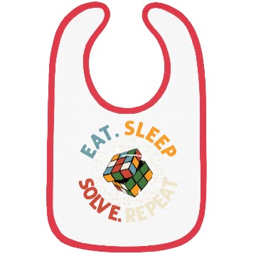 Discover Eat Sleep Solve Repeat Math Speed Cubing Genie Bibs