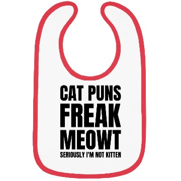 Discover Cat Puns Freak Meowt Bibs