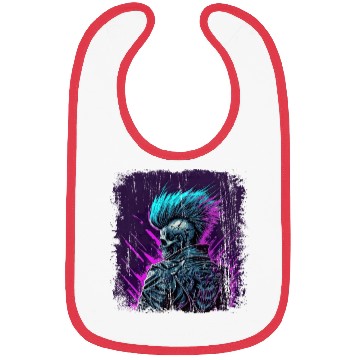 Discover Apocalyptic Neon Retro Punk Zombie Bibs