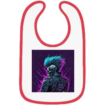 Discover Synthwave Zombie Skull Bibs