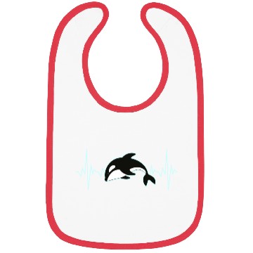 Discover Orca Whale Heartbeat Bibs