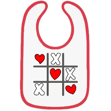 Discover Tic Tac Toe Valentine's Day Hearts Game Bibs