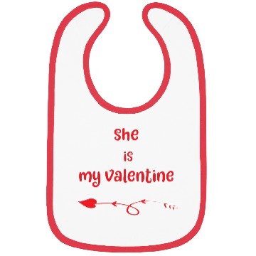 Discover She Is My Valentine Bibs