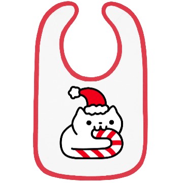 Discover Candy Cane Cat Bibs