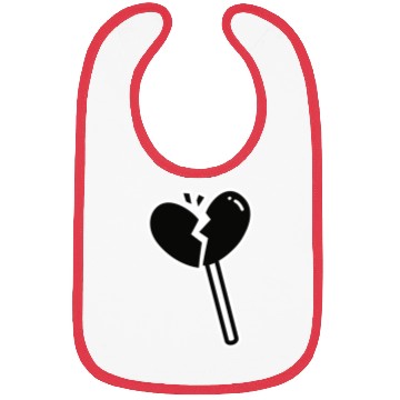Discover Broken Heart Lollipop Candy Bibs
