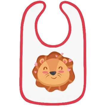 Discover Cute Lion Cartoon Animals Character Design Bibs