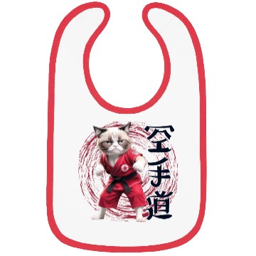 Discover Karate Cat, Karatedo Japanese Kanji Bibs