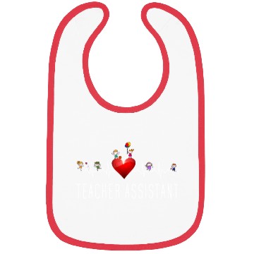 Discover Teacher Assistant Heartbeat Kindergarten Bibs