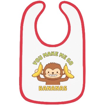 Discover Cute Monkey You Make Me Go Bananas Bibs