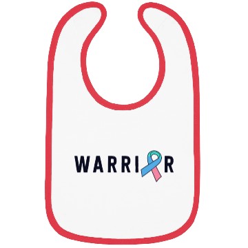 Discover Thyroid Cancer Warrior Men Pink Blue Teal Ribbon Bibs