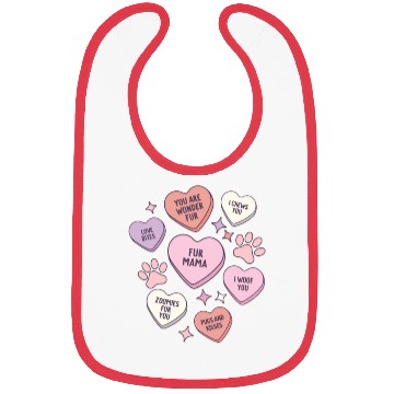 Discover My Dog Is My Valentine Conversation Hearts Bibs