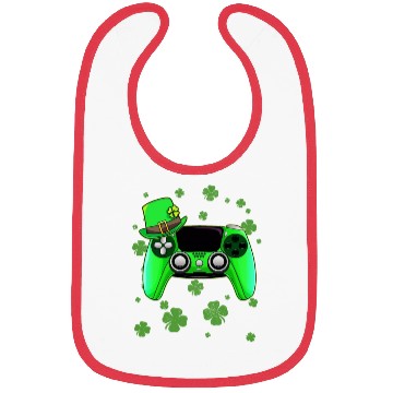 Discover Game Console St Patricks Day Gamer Bibs