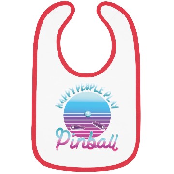 Discover Happy People Play Pinball Retro 80s Bibs