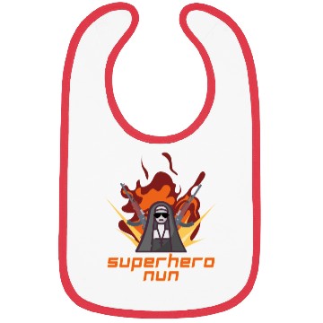Discover Superhero Nun Action Design Bibs