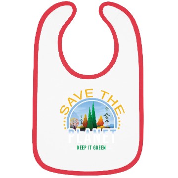 Discover Save the planet keep it green Bibs