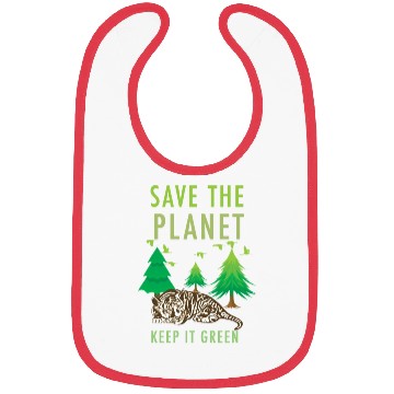 Discover Save The Planet Keep It Green Bibs