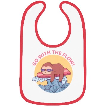 Discover Go With The Flow Sloth Chilling on Surfboard Bibs