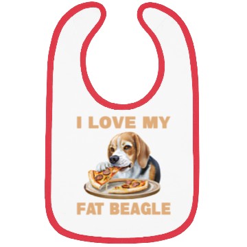 Discover I Love My Fat Beagle Bibs