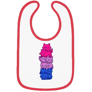 Discover Bi Pride Cat LGBT Bisexual Flag Cute Kawaii Cats Bibs