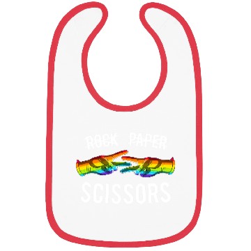 Discover Rock Paper Scissors Lesbian Pride Rainbow LGBT Bibs