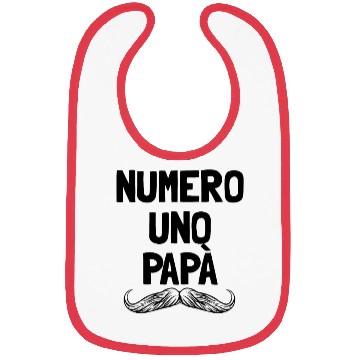 Discover Numero Uno Papa Italian Dad Father's Number 1 Dad Bibs
