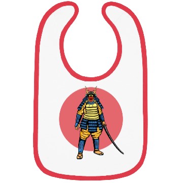 Discover Japanese samurai warrior young pink mask Bibs