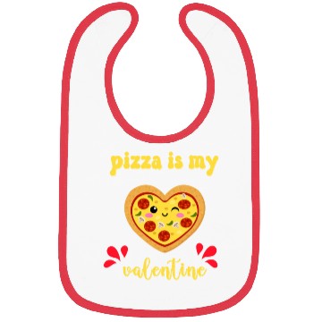 Discover pizza is my valentine Bibs
