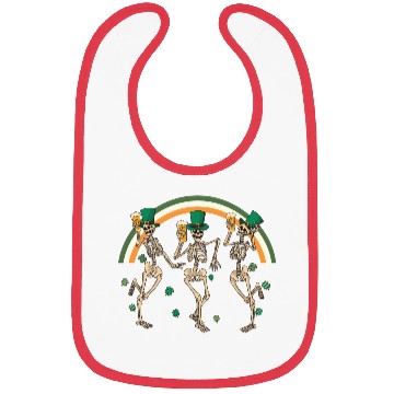 Discover skeleton patricks day dancing Bibs